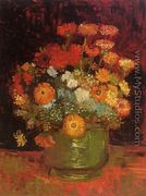 Vase with Zinnias - Vincent Van Gogh