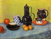 Still Life: Blue Enamel Coffeepot, Earthenware and Fruit - Vincent Van Gogh
