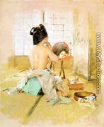 Geisha at Her Toilet - Robert Frederick Blum