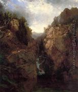 A Woodland Waterfall - John Frederick Kensett