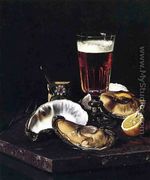 Still Life with Beer and Oysters - Andrew John Henry Way