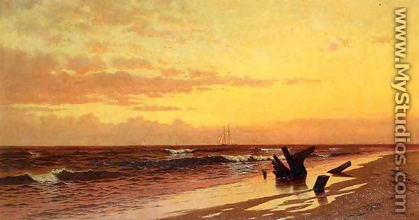 Seascape at Sunset - Francis Augustus Silva