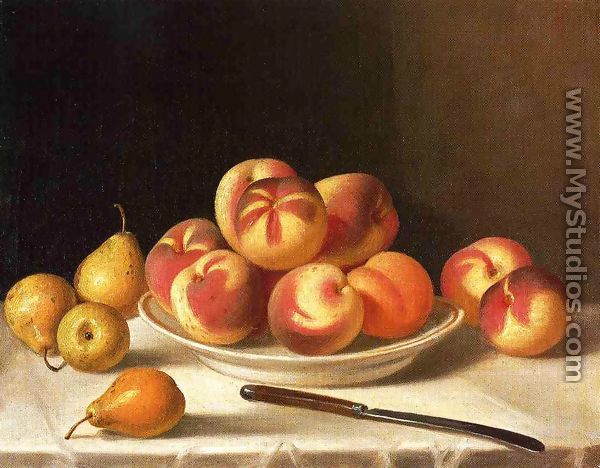 Still Life with Peaches and Pears - John Defett Francis