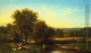 A Summer's Afternoon on Wappinger's Creek near Poughkeepsie - Frederick Rondel Sr.