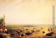 Surround of Buffalo by Indians - Alfred Jacob Miller
