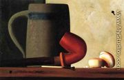 Still Life with Mug, Pipe and Oyster Crackers - John Frederick Peto