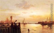 Early Dawn, New York Harbor - Edward Moran