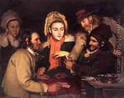 Card Players in Brittany - Robert Wylie