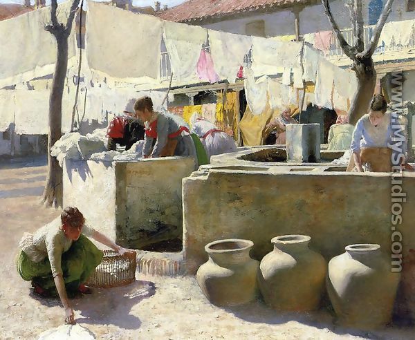 Washerwomen, Seville - Charles Frederick Ulrich