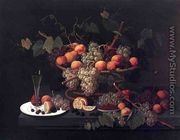 Still Life: Champagne and Fruit - Severin Roesen