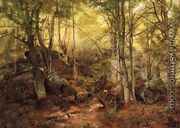 Deerhunter in the Woods - John George Brown