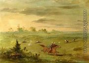 Ostrich Chase, Buenos Aires - George Catlin