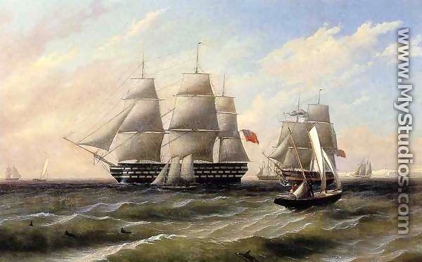Ships at Sea - Thomas Birch