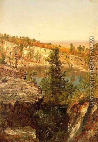 Rock Ledge and Pond - Thomas Worthington Whittredge