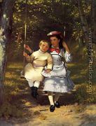 Two Girls on a Swing - John George Brown