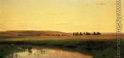 A Wagon Train on the Plains, Platte River - Thomas Worthington Whittredge