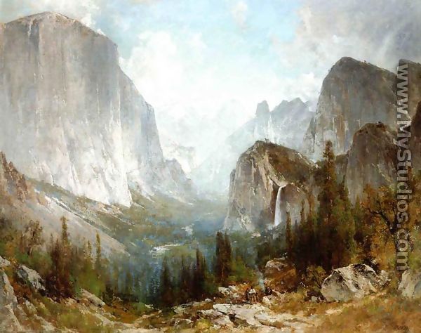 Piute Indians at the Gates of Yosemite - Thomas Hill