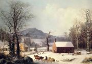 Red School House, Winter - George Henry Durrie