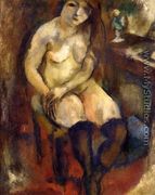 Nude with Black Stockings - Jules Pascin