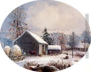 Farmyard in Winter - George Henry Durrie