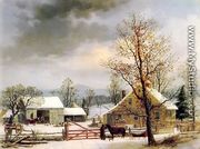 New England Winter Scene - George Henry Durrie