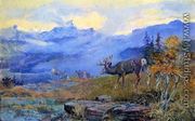 Deer Grazing - Charles Marion Russell