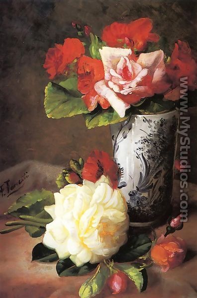 Still Life of Roses - Frederick M. Fenetti