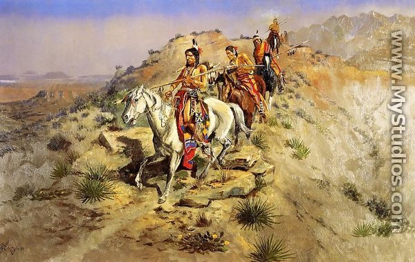 On the Warpath - Charles Marion Russell