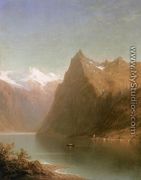 Mountain Lake Scene - John William  Casilear