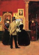 Count Ludovic Leic and Ladies Viewing an Exhibition - Julius LeBlanc Stewart