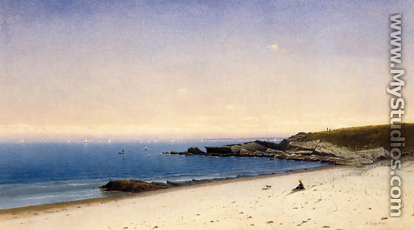 Beach at Newport, Rhode Island - James Augustus Suydam