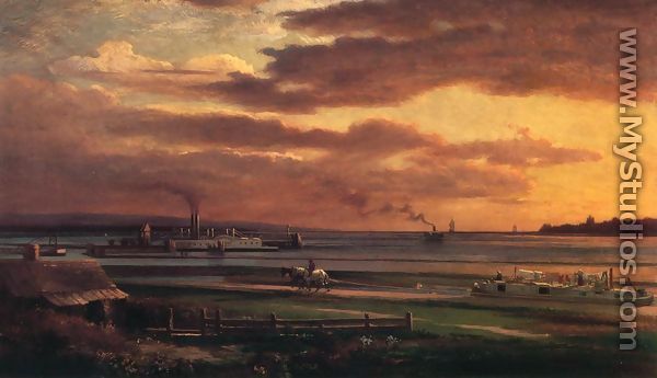Buffalo Harbor from the Foot of Porter Avenue - Lars Gustav Sellstedt