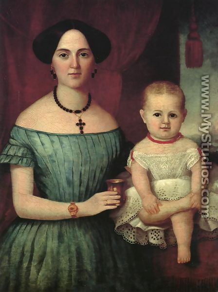 Mrs. Weldon Wright and Her Daughter - John Henry Byrd