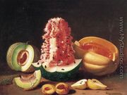 Still Life with Melons, Pear and Peach - Edward Edmondson