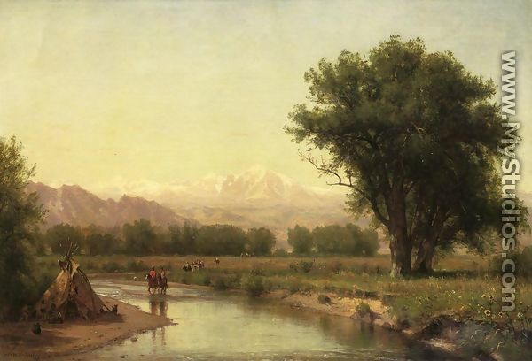 Indian Encampment on the Platte (III) - Thomas Worthington Whittredge