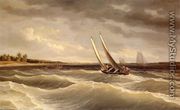 Boats Navigating the Waves - Thomas Birch