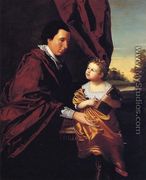 Thomas Middleton of Crowfield and His Daughter Mary - Henry Benbridge