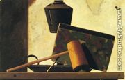 Still LIfe with Notebook and Pipe - John Frederick Peto
