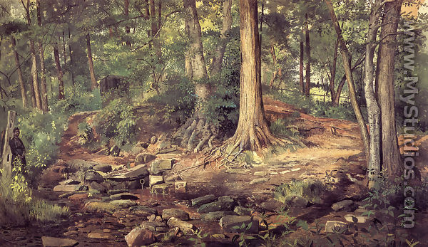 Young Girl at Forest Spring - Charles Lewis  Fussell