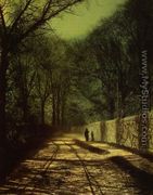 Tree Shadows on the Park Wall, Roundhay Park, Leeds - John Atkinson Grimshaw