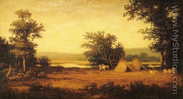 Indian Encampment on the James River, North Dakota - Ralph Albert Blakelock