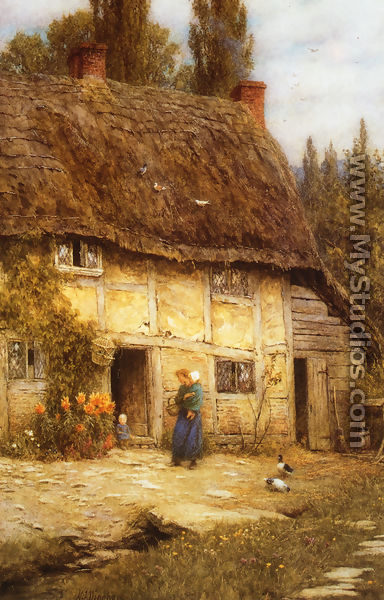 Surrey Farmhouse - Helen Mary Elizabeth Allingham, R.W.S.