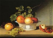 Apples and Grapes in a Pierced Bowl - James Peale