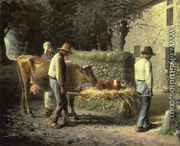 Peasants Bringing Home a Calf Born in the Fields - Jean-Francois Millet