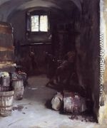 Pressing the Grapes: Florentine Wine Cellar - John Singer Sargent