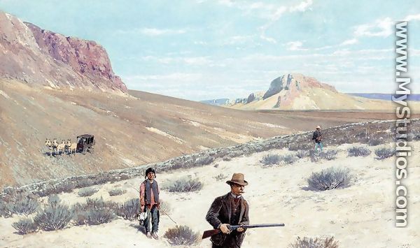 Theodore Roosevelt "Sage Grouse Shooting" - Henry Farny