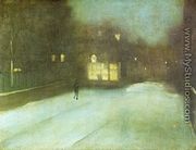 Nocturne: Grey and Gold - Chelsea Snow - James Abbott McNeill Whistler