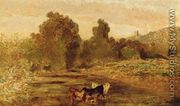 Pasture Land by Water - Etienne-Pierre Theodore Rousseau