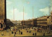 Piazza San Marco, Looking Towards San Geminiano - (Giovanni Antonio Canal) Canaletto