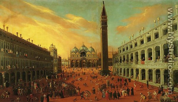 Piazza San Marco at Carnival Time - Joseph, The Younger Heintz